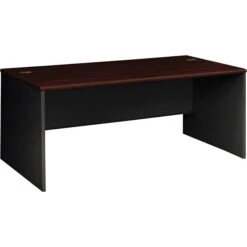 72X36" (6" Conference Overhang) Mahogany/Charcoal Desk Shells -Ergot Office Furniture Shop s0836054 s7