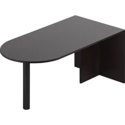 Global Offices To Go® 71" Wide "D" Island Desk, American Espresso, 29 1/2"H X 71"W X 36"D