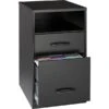 Quill Brand® 2-Drawer Mobile Pedestal Vertical File Cabinet, Black, Letter (18505)