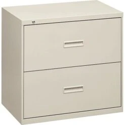 HON 400 Series 2-Drawer Lateral File Cabinet, Letter/Legal, Light Gray, 30"W (BSX432LQ)