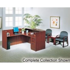 Boss® Laminate Collection In Mahogany Finish; Bullet Desk