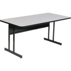 Correll® 24"D X 36"L Desk Height Heavy Duty Work Station; Gray Granite High Pressure Laminate Top