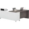 Bestar® Pro-Linea 71"W L-Desk In White & Bark Grey (120885-47)