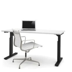Bestar® 60"W Electric Height Adjustable Table, White (65867-17)