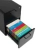 Poppin Two Drawer Stow All Black File Cabinet