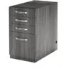 Safco Aberdeen Credenza Pedestal, Pencil/Box/Box/File, 20"D, Gray Steel (APBBF20LGS)