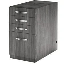 Safco Aberdeen Credenza Pedestal, Pencil/Box/Box/File, 20"D, Gray Steel (APBBF20LGS)