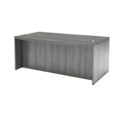 Safco Aberdeen 72" Bowfront Desk, Gray Steel (ABD7242LGS)