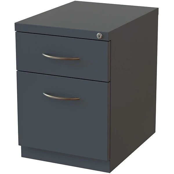 Lorell 2 Drawer Vertical File Cabinet, Mobile Pedestal, Charcoal, Letter, 20"D (LLR79134) 1 Lorell 2 Drawer Vertical File Cabinet, Mobile Pedestal, Charcoal, Letter, 20"D (LLR79134)