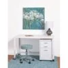 Space Solutions 48" Wide Metal Mobile Desk Workstation With Wheels, White (21114)