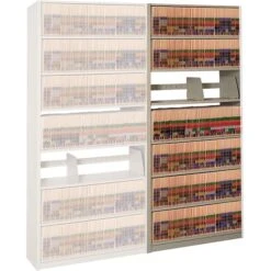 4Post™ 8-Shelf For Open Shelf File, Add-On Unit Only, Light Gray (881236-A8P)