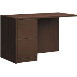 HON 10500 Series Left Return, 2 File Drawers, 48"W, Mocha Finish