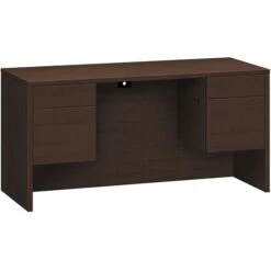 HON 10500 Series Credenza With Kneespace, 2 Box/1 File Drawer, 60"W, Mocha Finish (HON10565MOMO)