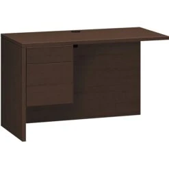 HON 10500 Series Return, 1 Box/1 File Drawer, 48"W, Mocha Finish