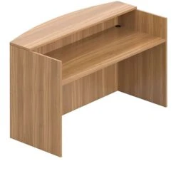 Offices To Go Superior Laminate 71" Reception Desk Shell, Autumn Walnut Laminate (TDSL7130RDSAWL)