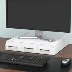 Mind Reader 'Perch' PC, Laptop, IMac Monitor Stand And Desk Organizer, White (MONSTA3D-WHT)