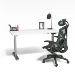 Union & Scale™ Essentials 26"-52" Adjustable Desk, White (UN56206) -Ergot Office Furniture Shop s1201510 s7