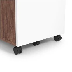 Union & Scale™ Essentials 2-Drawer Vertical File Cabinet, Mobile/Pedestal, Letter/Legal, White/Espresso, 21" (UN56968) -Ergot Office Furniture Shop s1201588 s7