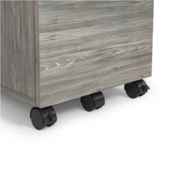 Union & Scale™ Prestige 2-Drawer Vertical File Cabinet, Mobile/Pedestal, Letter/Legal, Gray, 21" (UN56949) -Ergot Office Furniture Shop s1201627 s7