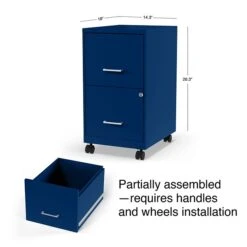 Quill Brand® 2-Drawer Light Duty Vertical File Cabinet, Locking, Letter, Blue, 18" (24362) 14 Quill Brand® 2-Drawer Light Duty Vertical File Cabinet, Locking, Letter, Blue, 18" (24362) -Ergot Office Furniture Shop s1212850 s7