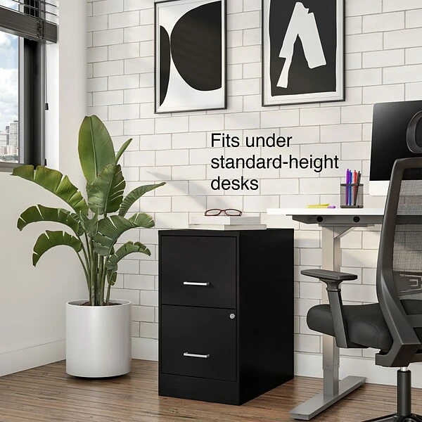 Quill Brand® 2-Drawer Vertical File Cabinet, Locking, Letter, Black, 22"D (52153) 7 Quill Brand® 2-Drawer Vertical File Cabinet, Locking, Letter, Black, 22"D (52153) - Image 7