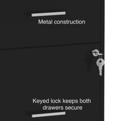 Quill Brand® 4-Drawer Vertical File Cabinet, Locking, Letter, Black, 18"D (52152) -Ergot Office Furniture Shop s1212853 s7