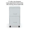 Quill Brand® 2-Drawer Light Duty Vertical File Cabinet, Locking, Letter, Gray, 18" (24363)