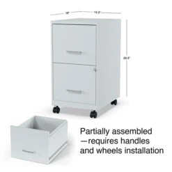 Quill Brand® 2-Drawer Light Duty Vertical File Cabinet, Locking, Letter, Gray, 18" (24363) 14 Quill Brand® 2-Drawer Light Duty Vertical File Cabinet, Locking, Letter, Gray, 18" (24363) -Ergot Office Furniture Shop s1212911 s7