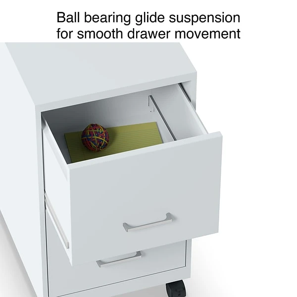 Quill Brand® 2-Drawer Light Duty Vertical File Cabinet, Locking, Letter, Gray, 18" (24363) 3 Quill Brand® 2-Drawer Light Duty Vertical File Cabinet, Locking, Letter, Gray, 18" (24363) - Image 3