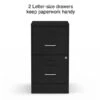 Quill Brand® 2-Drawer Vertical File Cabinet, Locking, Letter, Black, 18"D (52142)
