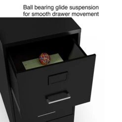 Quill Brand® 2-Drawer Vertical File Cabinet, Locking, Letter, Black, 18"D (52142) -Ergot Office Furniture Shop s1212920 s7