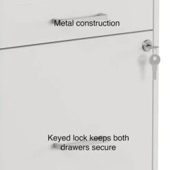 Quill Brand® 3-Drawer Vertical File Cabinet, Locking, Letter, White, 18"D (52144) 10 Quill Brand® 3-Drawer Vertical File Cabinet, Locking, Letter, White, 18"D (52144) -Ergot Office Furniture Shop s1212945 s7