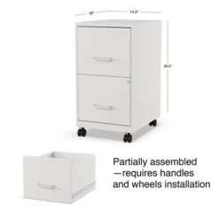 Quill Brand® 2-Drawer Vertical Mobile File Cabinet, Locking, Letter Size, White, 18''D (19634) 14 Quill Brand® 2-Drawer Vertical Mobile File Cabinet, Locking, Letter Size, White, 18''D (19634) -Ergot Office Furniture Shop s1212968 s7