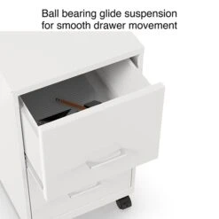 Quill Brand® 2-Drawer Vertical Mobile File Cabinet, Locking, Letter Size, White, 18''D (19634) 10 Quill Brand® 2-Drawer Vertical Mobile File Cabinet, Locking, Letter Size, White, 18''D (19634) -Ergot Office Furniture Shop s1212969 s7