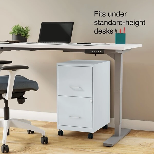 Quill Brand® 2-Drawer Light Duty Vertical File Cabinet, Locking, Letter, Gray, 18" (24363) 8 Quill Brand® 2-Drawer Light Duty Vertical File Cabinet, Locking, Letter, Gray, 18" (24363) - Image 8