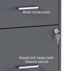 Quill Brand® 4-Drawer Vertical File Cabinet, Charcoal, Letter, 18" D (52148) -Ergot Office Furniture Shop s1212973 s7