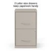 Quill Brand® 2-Drawer Vertical File Cabinet, Locking, Letter, Putty/Beige, 18"D (52150)