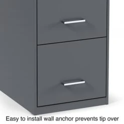 Quill Brand® 4-Drawer Vertical File Cabinet, Charcoal, Letter, 18" D (52148) -Ergot Office Furniture Shop s1212980 s7