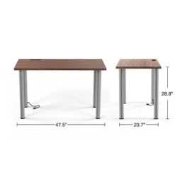 Union & Scale™ Essentials 48" Powered Computer And Writing Desk, Espresso (UN56970) -Ergot Office Furniture Shop s1221199 s7