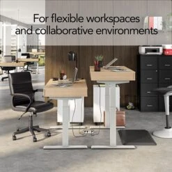 Union & Scale™ Essentials 30"-46"H Adjustable Standing Desk, Natural (UN60416-CC) -Ergot Office Furniture Shop s1227670 s7