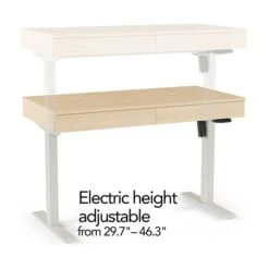 Union & Scale™ Essentials 30"-46"H Adjustable Standing Desk, Natural (UN60416-CC)