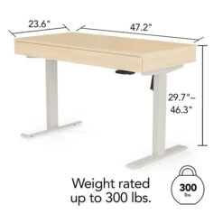 Union & Scale™ Essentials 30"-46"H Adjustable Standing Desk, Natural (UN60416-CC) -Ergot Office Furniture Shop s1227730 s7