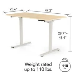 Union & Scale™ Essentials 29"-48"H Adjustable Standing Desk, Natural (UN60415-CC) -Ergot Office Furniture Shop s1227747 s7
