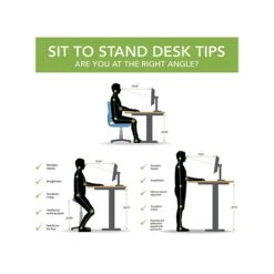 Bush Business Furniture Move 40 Series 28''-48'' Adjustable Standing Desk, Natural Maple/Cool Gray Metallic (M4S7230ACSK) -Ergot Office Furniture Shop sp100981763 s7