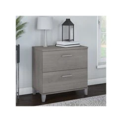 Bush Furniture Somerset 2-Drawer Lateral File Cabinet, Letter/Legal, Platinum Gray, 30" (WC81280)