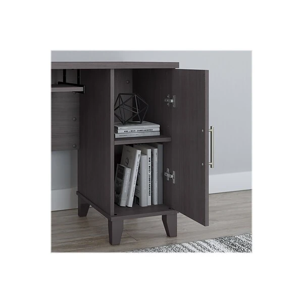 Bush Furniture Somerset 60"W L-Shaped Desk With Storage, Storm Gray (WC81530K) 6 Bush Furniture Somerset 60"W L-Shaped Desk With Storage, Storm Gray (WC81530K) - Image 6