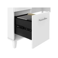 Bush Furniture Somerset 60"W L-Shaped Desk With Storage, White (WC81930K) 11 Bush Furniture Somerset 60"W L-Shaped Desk With Storage, White (WC81930K) -Ergot Office Furniture Shop sp101211930 s7