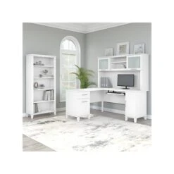 Bush Furniture Somerset 60"W L-Shaped Desk With Storage, White (WC81930K) 13 Bush Furniture Somerset 60"W L-Shaped Desk With Storage, White (WC81930K) -Ergot Office Furniture Shop sp101211932 s7