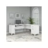 Bush Furniture Somerset 72"W L-Shaped Desk With Storage, White (WC81910K)