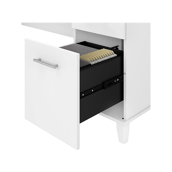 Bush Furniture Somerset 72"W L-Shaped Desk With Storage, White (WC81910K) 5 Bush Furniture Somerset 72"W L-Shaped Desk With Storage, White (WC81910K) - Image 5